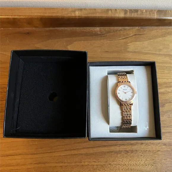 Bulova NEW Ladies Rose Gold Diamond Watch With Certificate  display picture 1